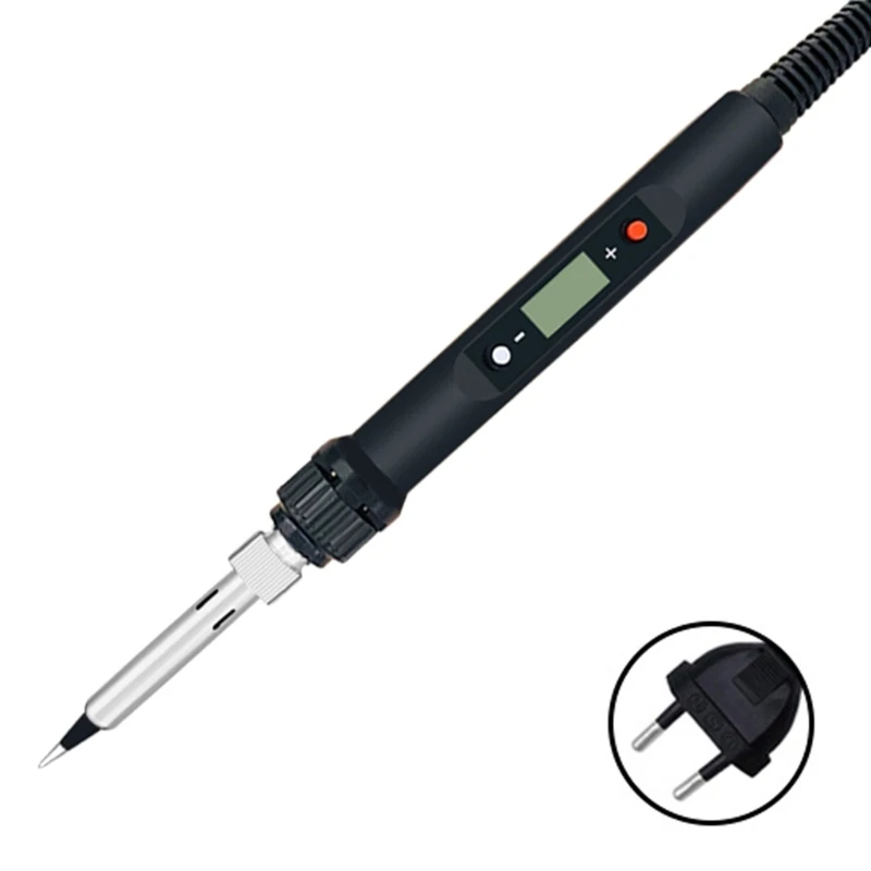 

Electric Soldering Iron 80w Adjustable Temperature LCD Welding Heater Soldering Iron Head Welding Repair Tools Dropship