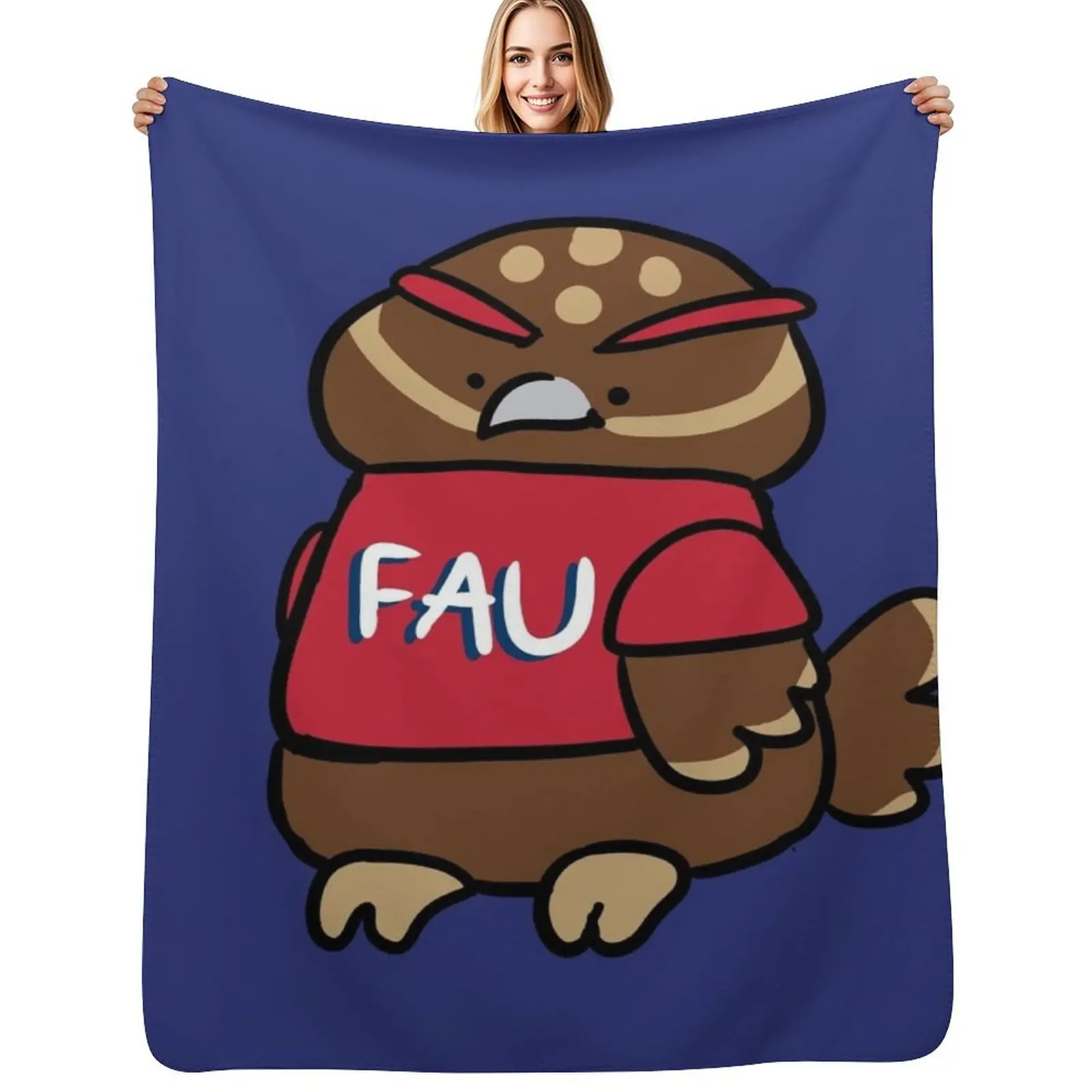 

Owlsley the Owl - Florida Atlantic University Throw Blanket Luxury Designer Giant Sofa Blankets For Bed Baby Blankets