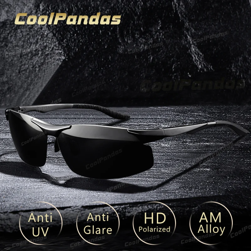 Okulary przeciwsłoneczne fotochromowe z polaryzacją, męskie, do prowadzenia samochodu, sportowe, na zewnątrz, anty-UV, oculos de sol masculino