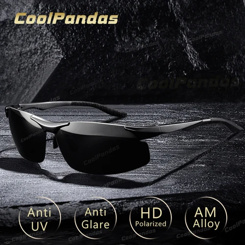 Gafas de sol fotocromáticas polarizadas HD de aluminio para hombre, gafas de sol de conducción para hombre, gafas deportivas para exteriores, gafas Anti-UV de sol masculinas