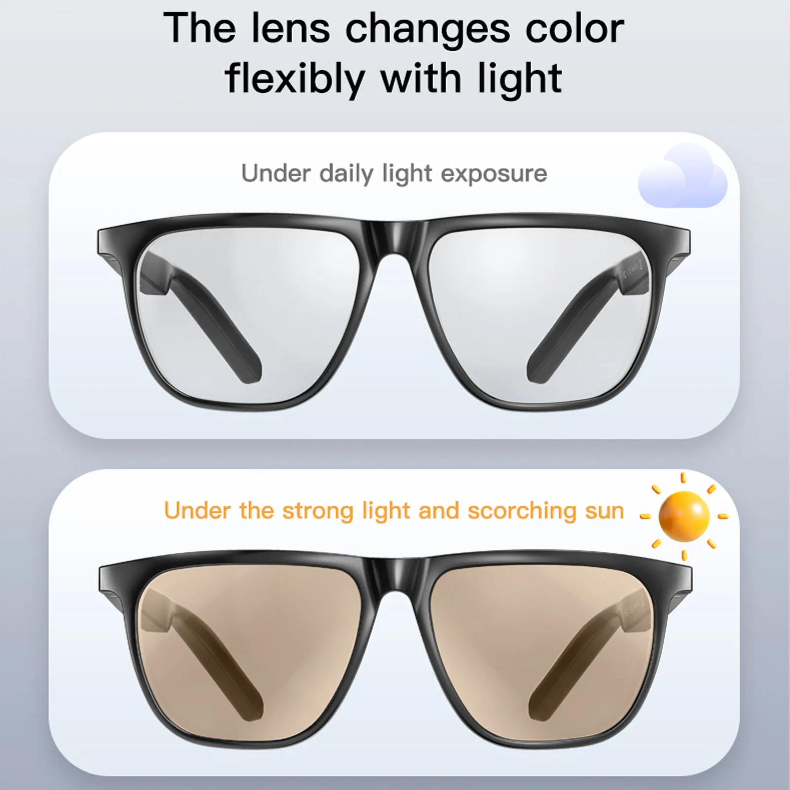 نظارات بلوتوث الذكية مع التطبيق مكبر صوت هاي فاي للحد من الضوضاء هيئة التصنيع العسكري Ai نظارات الترجمة تدعم 134 لغة للموسيقى #6