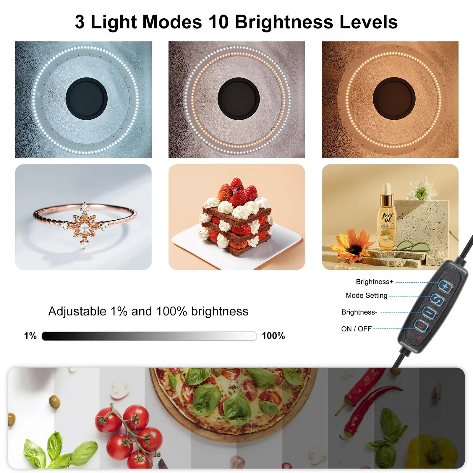 PULUZ 50cm Folding Portable Ring Light PD30W Quick Charge Type-C Photo Lighting Studio Shooting Tent Box&6 Photography Backdrops gallery 2