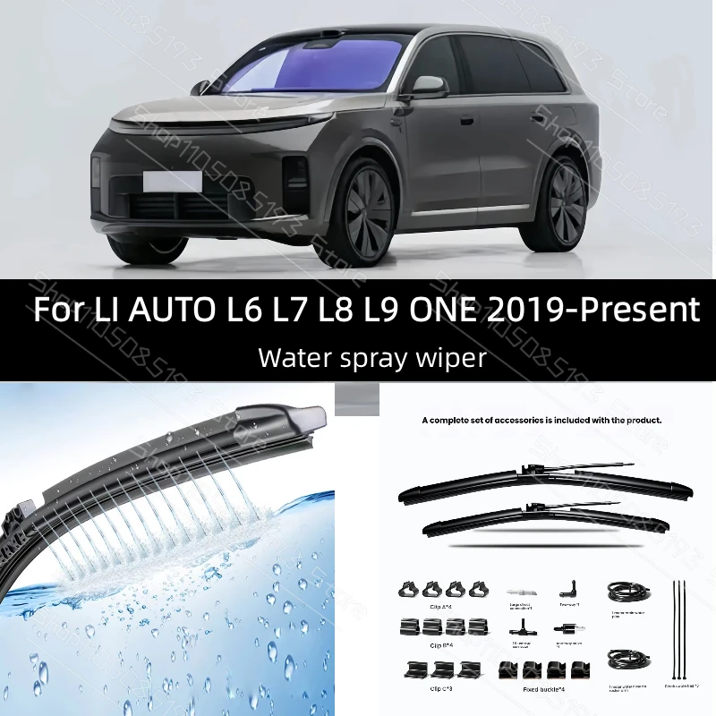 Car Modify Windshield Water Spray Wiper For LI AUTO L6 L7 L8 L9 ONE 2019-Present Auto Wet Arm Wiper Cleaning Protect Accessory