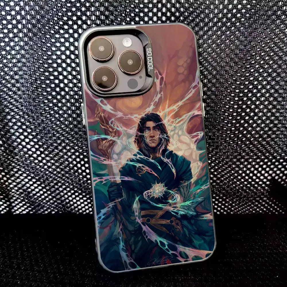 Funda de teléfono A-Arcane Viktor para iPhone 16,15,14,13,12,11,8,7,Pro,Max,Plus,Mini,XS,SE Anti caída negro mate duro