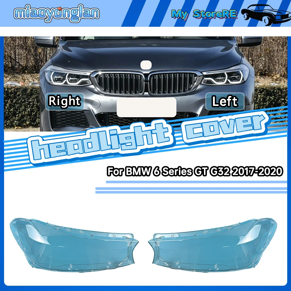 

For BMW 6 Series GT G32 2017-2020 Car Accessories Headlight Cover Transparent Lampshade Lamp Lens Headlamp Shell Plexiglass