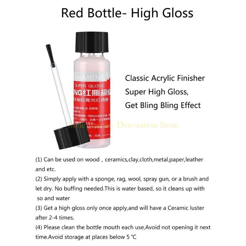 D46E Resin Protective Finish Coating voor stenen plastic klei keramische metalen hars ambachten hoge glans/glans/matte afwerking