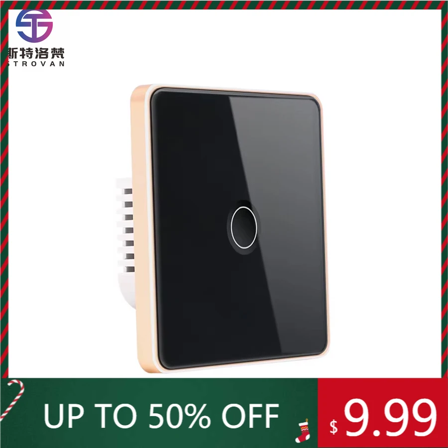 

STLF Tuya Zigbee Crystal Glass Panel Intelligent Touch WiFi Smart Light Wall Switch Google Home Alexa Switch
