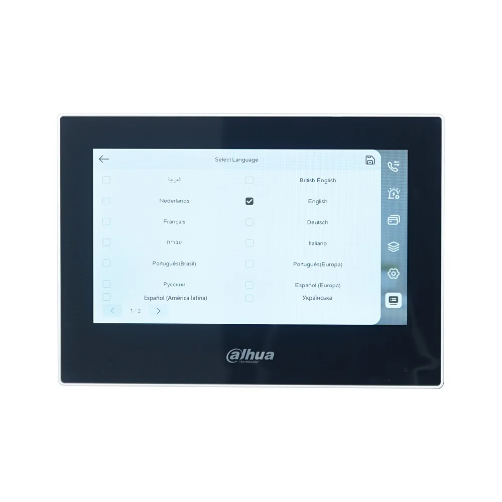 Dahua Meertalige Ip Video Intercom Kit, VTO3311Q-WP & VTH2621G-P, P 2P Cloud, Deur Bel 1, 2, 3 ,4 Knoppen Zijn Instelbaar