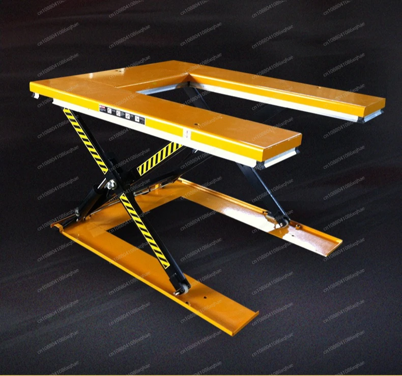 

Scissor-type barrier-free low-position electric hydraulic lift, fixed tray U-shaped electric lift platform