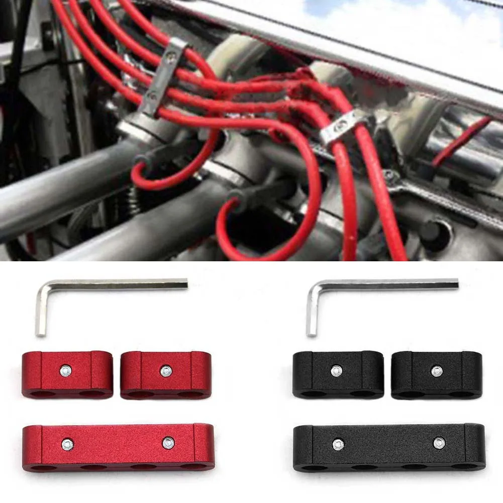 For Engine Wires Engine Wire Organizer Car Spark Clamp Automotive Wiring 2 Holes Hex Key Included Neat Engine Compartment