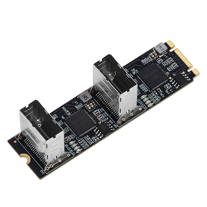 

M.2 Pcie3.0 To 8 Ports SATA 6G Multiplier Controller Card B/M Key NGFF With 2 Mini SAS Interface Each Port Arrive 6Gbps