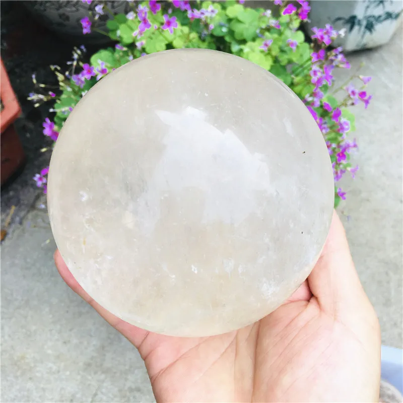 1.8kg natural crystal white crystal ball mineral specimen for home decoration