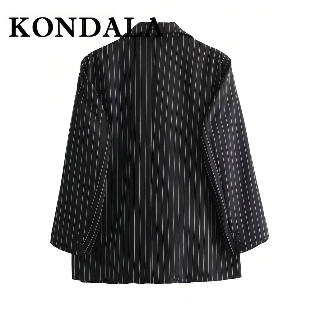 KONDALA 2025 Wiosna Lato Eleganckie Żakiety Biurowe Modne Casualowe Jednolite Kolorystycznie Jednorzędowe Eleganckie Oversize'owe Narzutki Damskie