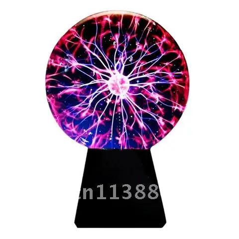 Novidade Magic Crystal Plasma Ball Nightlight, Lâmpada de Toque, Night Light LED, Aniversário, Natal, Kids Gift, Decoração de Iluminação, Esfera, 8"