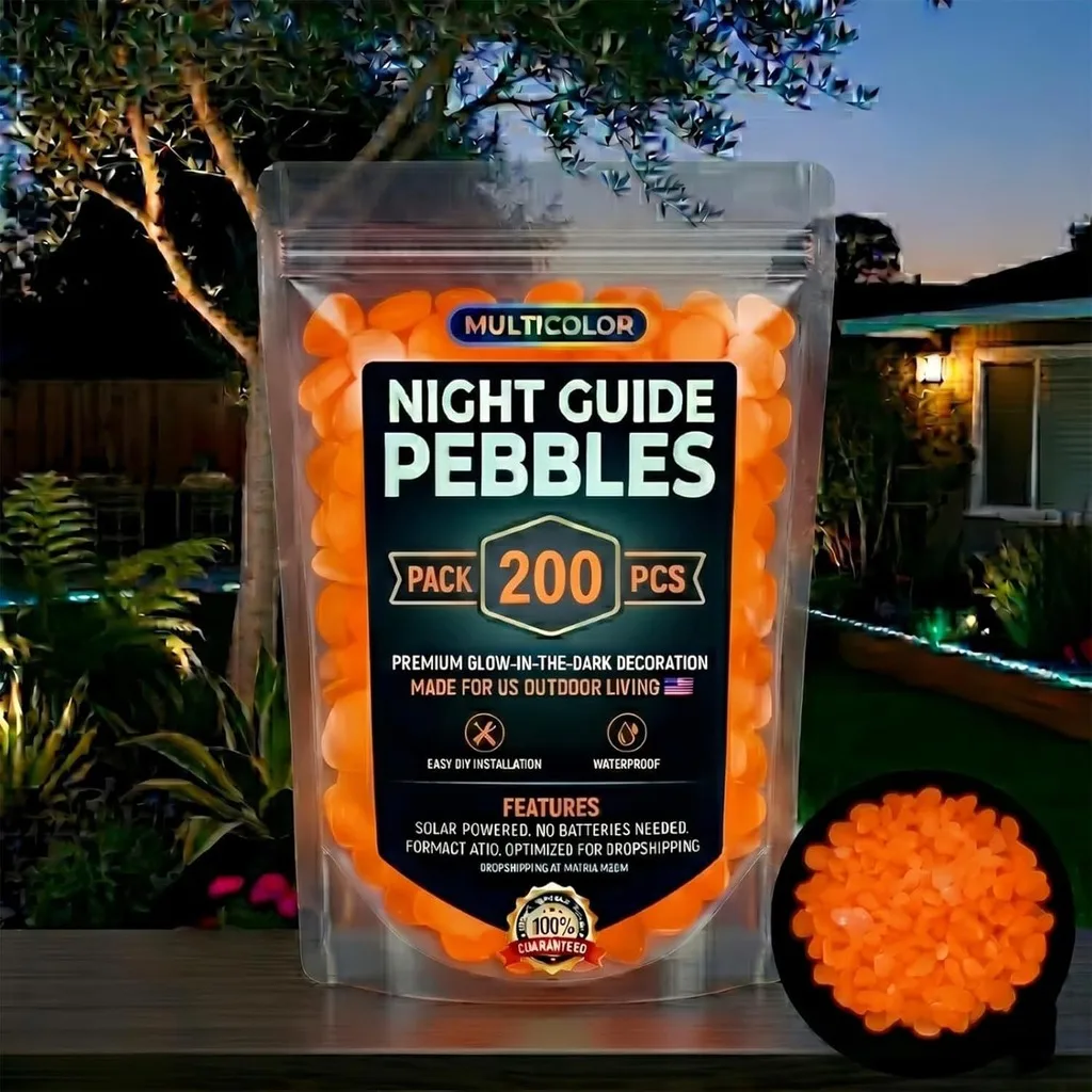 200pcs/Bag Color Luminous Garden Stone Luminous Pebbles Suitable For Outdoor Garden Sidewalk Terrace Lawn Aquarium Pathway