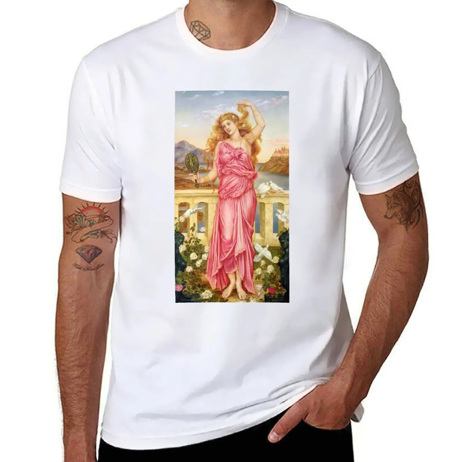 

HD. Helen of Troy,by Evelyn De Morgan T-Shirt affliction shirts plain kawaii clothes T-shirts oversize Men's clothing