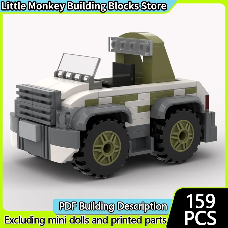 

City Car Model MOC Building Bricks Small Off-Road Patrol Vehicle Modular Technology Children Holiday Gifts Assemble Toys Suit
