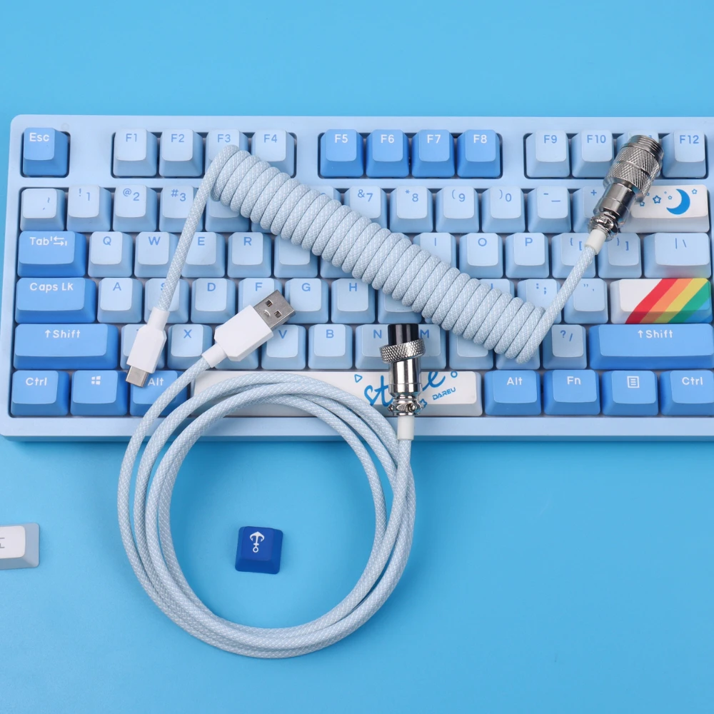 Coiled Cable Keyboard USB Type - Gaming Keyboard Type C 评论和价格
