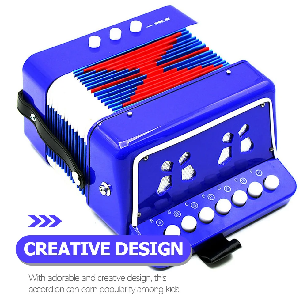 Draagbaar accordeoninstrument voor kinderen voor vroege muziekonderwijs Plezier leren Geluidsproductie Hand-oogcoördinatievaardigheid
