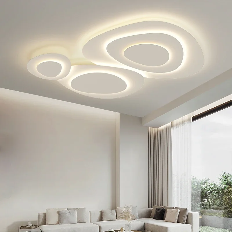 Imagem -03 - Lustres Led Nórdicos para Sala e Quarto Corpo de Ferro Branco Lâmpada de Iluminação Interior Lustre de Teto Decoração para Casa