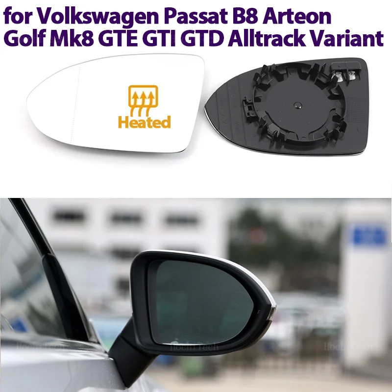 Rearview Mirror Glass Door Wing Mirrors Heated Side Mirror Glass for Volkswagen VW Passat B8 Arteon GTE Alltrack Variant 2015-23