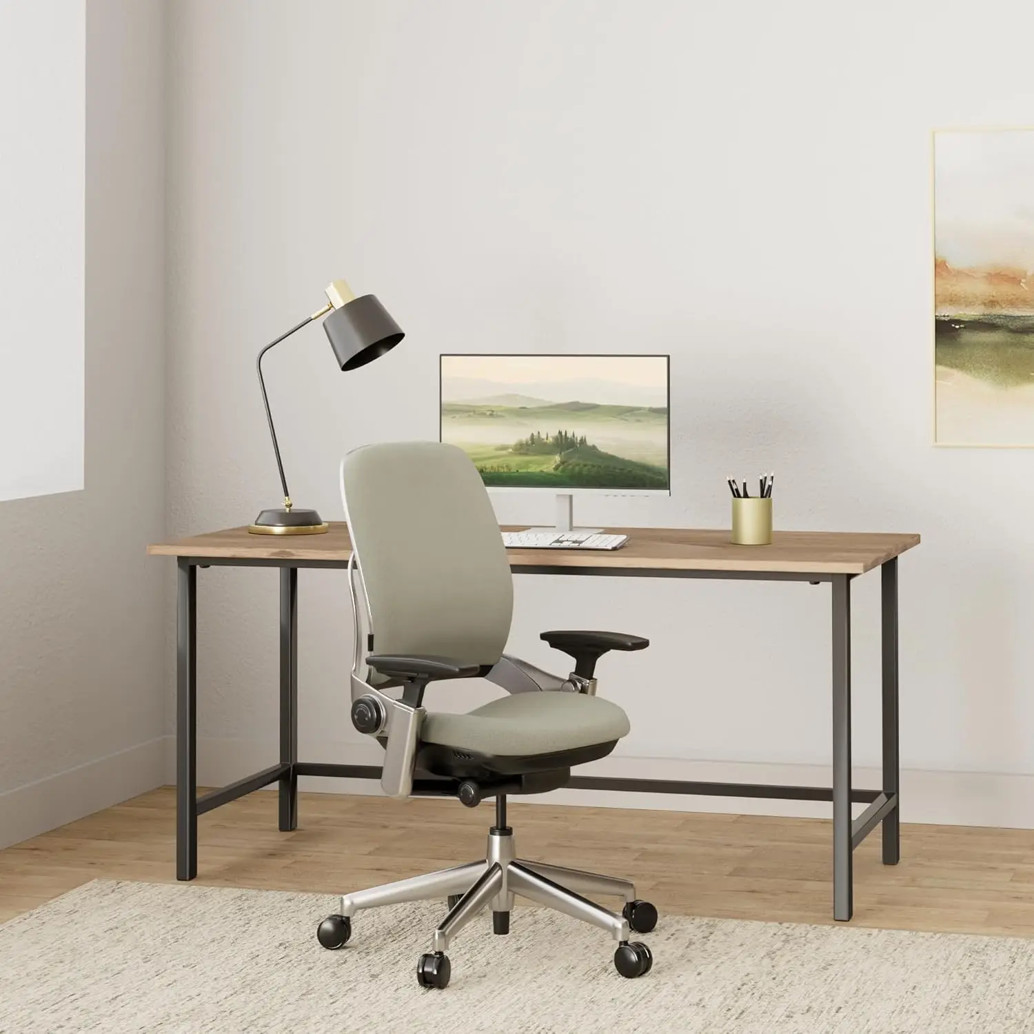 Leap Office Chair  Ergonomic Work Chair with Wheels for Carpet Flooring - Work Chair Supports Unique Body