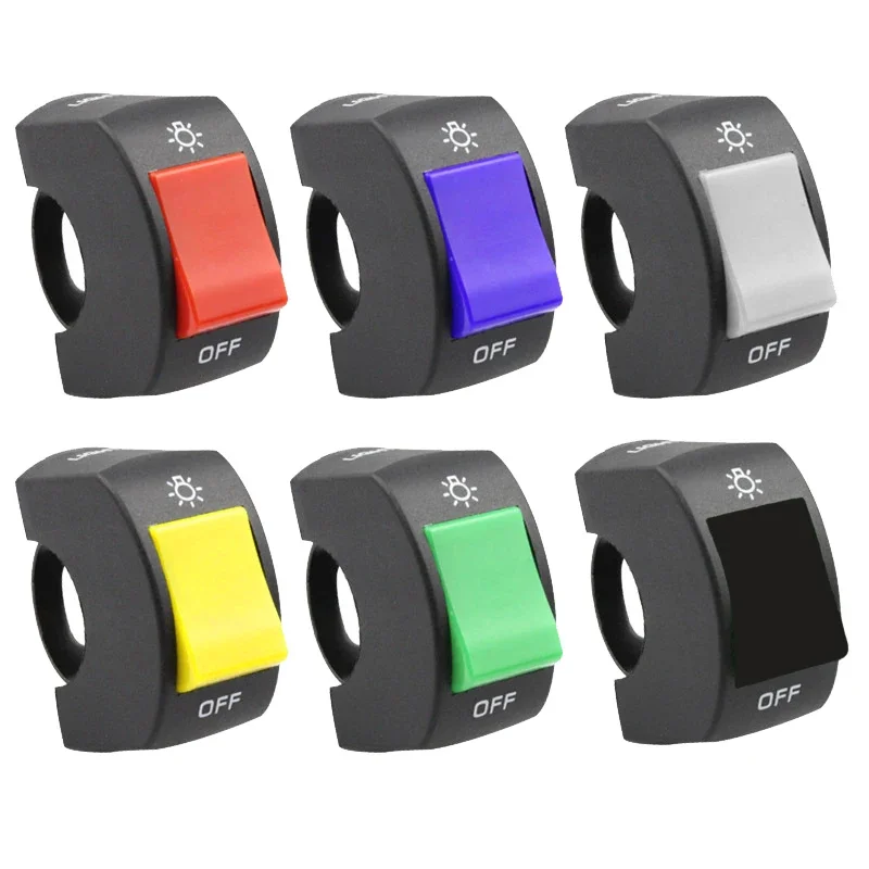 Universal Motorcycle Switch Push Button Multi-color ON/OFF Button Connector Handlebar Switch for ATV Bicycle Scooter Motorbike - Image 5