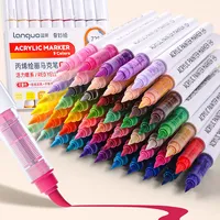 9pcs/Box MIX Color Acrylic Markers Set Kids Gift Art Rock Painting Pens Graffiti For Stone Glass Book Shoes DIY Craft Supplies