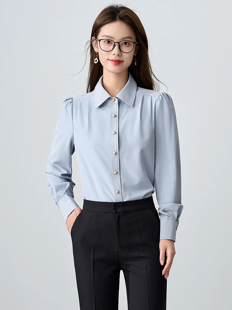

ay Long Sve irt Women's Profional Commute Sle Button up Formal Interview Suit Two Piece Set Autumn New Arrival