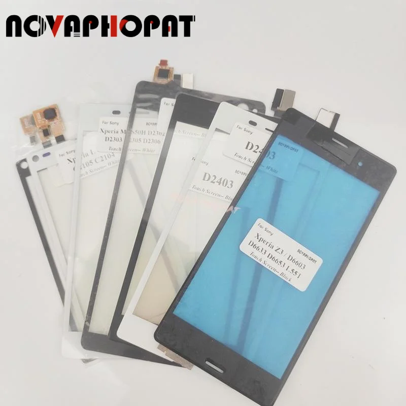 Przedni ekran dotykowy Digitizer do Sony Xperia L S36H C2105 C2104 C4 M2 S50H D2302 D2303 T3 Z3 D6603 D6633 D6653 Panel czujnika