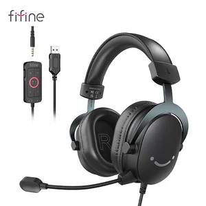 FIFINE 헤드셋, 3.5 mm Jack & USB 헤드폰 7.1 서라운드 사운드/Volum Contral/Mute Switch PC/Mac/PS4/PS5 Mixer-H9 10 최고의 판매 Razer Naga Pro -№7