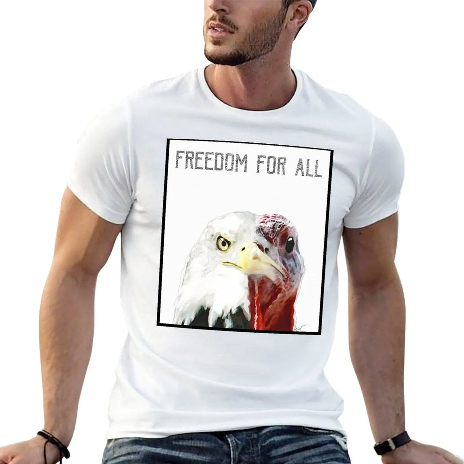 Freedom For All - Vegan - Everyday Activism T-Shirt rapper graphic tees man t shirt shirts men graphic