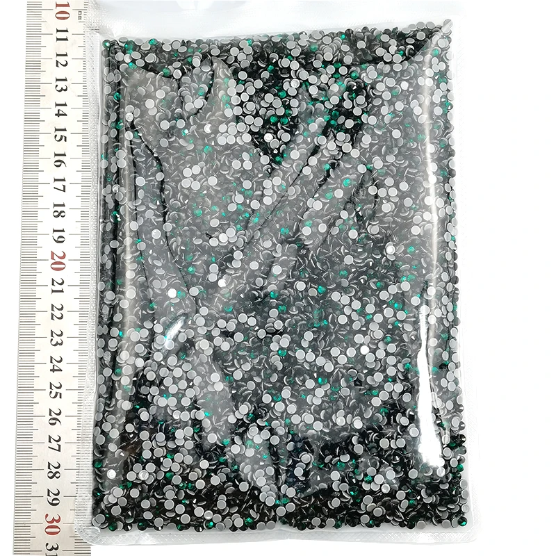 10bags/lot Top Quality Crystal Emerald Hot Fix Rhinestone More Shiny Super Bright Hotfix Iron On Stones SS6-SS20