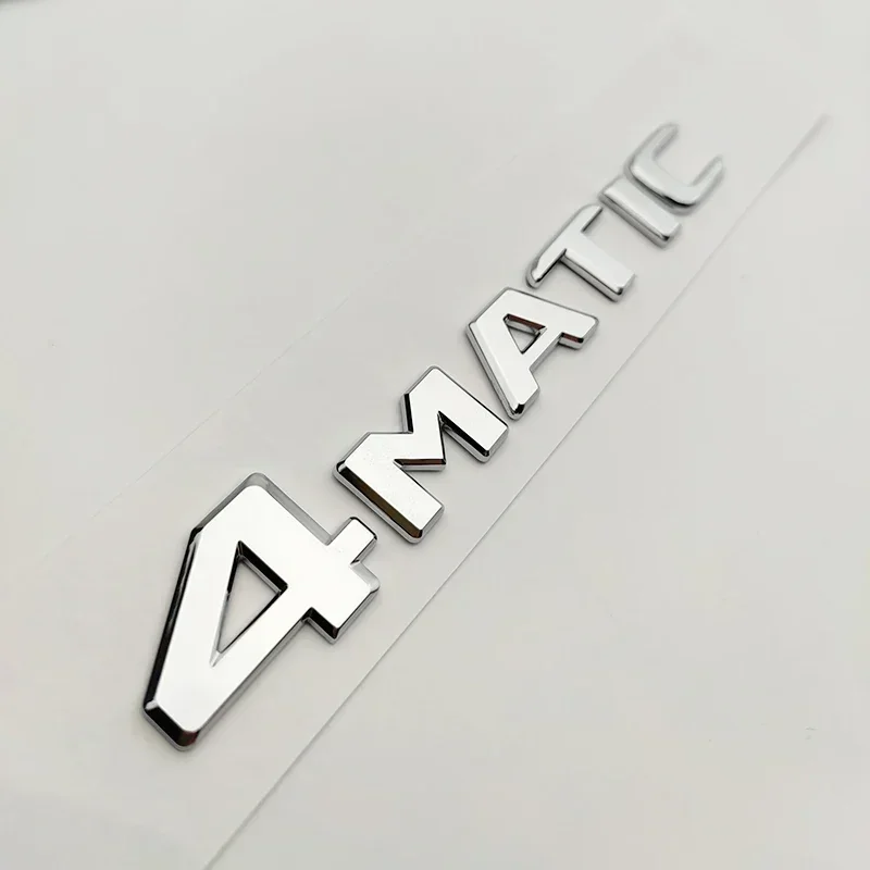 3d ABS Chrome Black 4 Matic Logo 4Matic Emblem Letters Nameplate Car Trunk Badge For Mercedes Benz 4matic Sticker Accessories