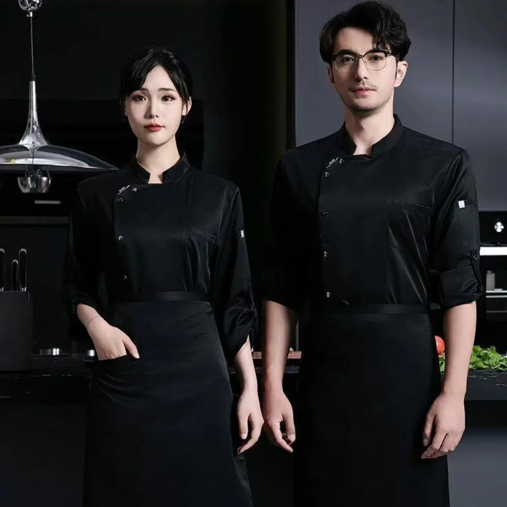 2025 Autumn/Winter Long-Sleeve Chef Jacket for Bakers - Men's Baking Workwear for Western Restaurants & Hotels