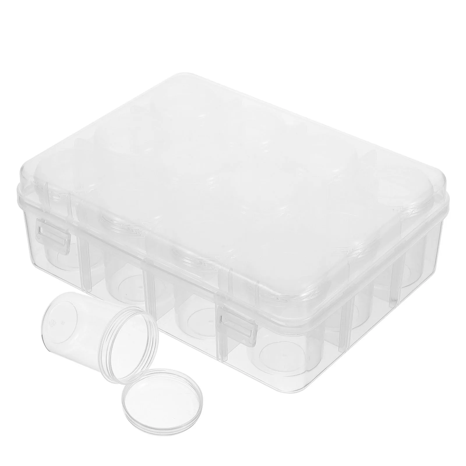 

1 Set Transparent Bead Storage Multi-Grid Compartments For Diy Jewelry Craft Liquid Sealing Beads Portable Plastic Container