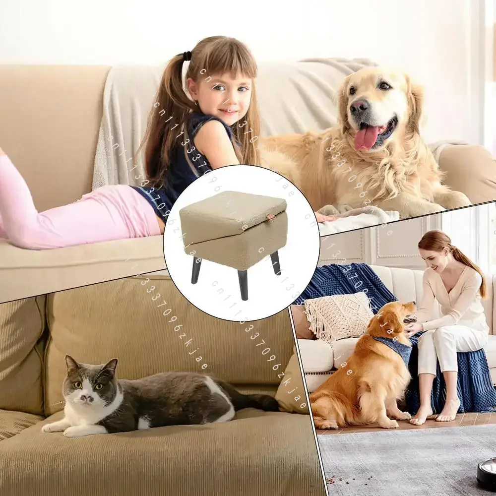 Dog Ramp for Bed Foldable Dog Vehicle Stairs Footrest Stool for Small Breed Animal Multi-functional Non-Slip Vehicle Safety Ramp