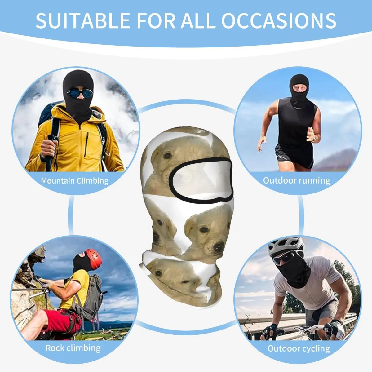 Jotchua Meme Jotchua Dog Breathable Thin Balaclava Full Face Mask Sun Protection Neck Gaiter For Motorcycle Fishing Outdoor - view 6