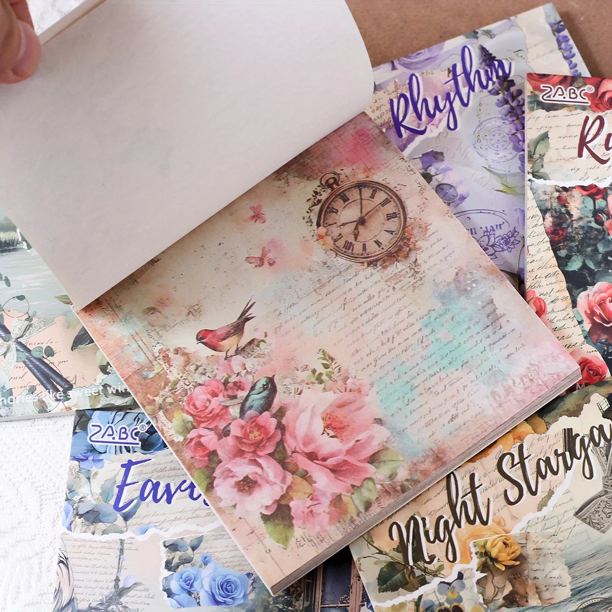 

30 листов, винтажный цветочный материал, бумажная основа, декоративная фоновая бумага, ручная работа, сделай сам, материал для скрапбукинга, декоративная бумага