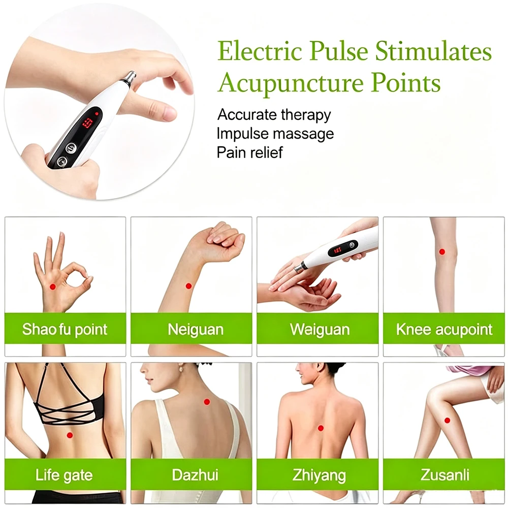 Massage Meridians Pen Pulse Acupuncture Dredging Muscles Therapy Instrument Body Electronic Acupuncture Energy Massage Pen