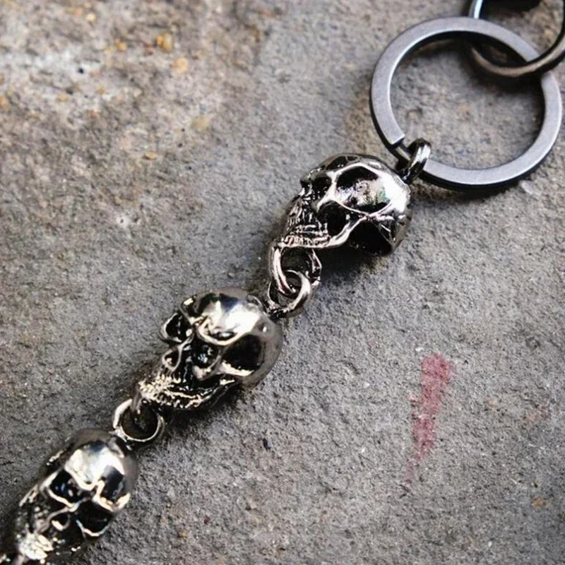 Retro Gothic Heavy Waist Chain Men's Skull Keychain Wallet Chain Cycling Rock Fashion Punk Accessory image 4