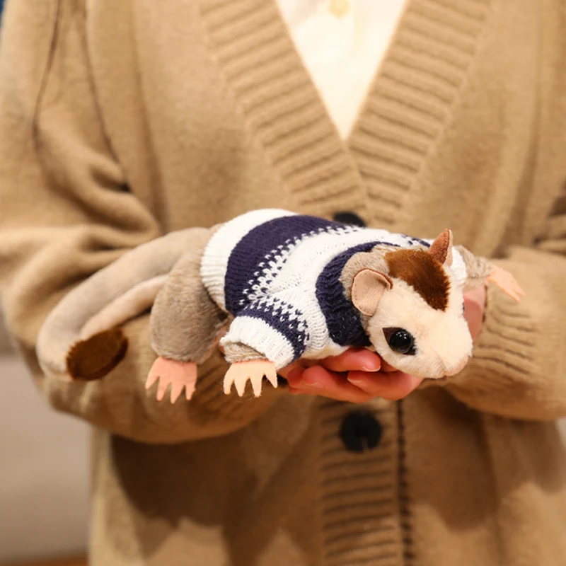 33*19 CM Suiker Zweefvliegtuig Slijtage Trui Knuffel Zachte Vliegende Eekhoorn Speelgoed Knuffels Speelgoed Leuke Hand centrum Huisdieren Grappig Cadeau