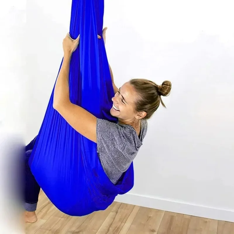 Anti Gravity Gradient Color Flying Yoga Bed Low Stretch Aerial Yoga Hammock Swing For Home Gym Fitness Training