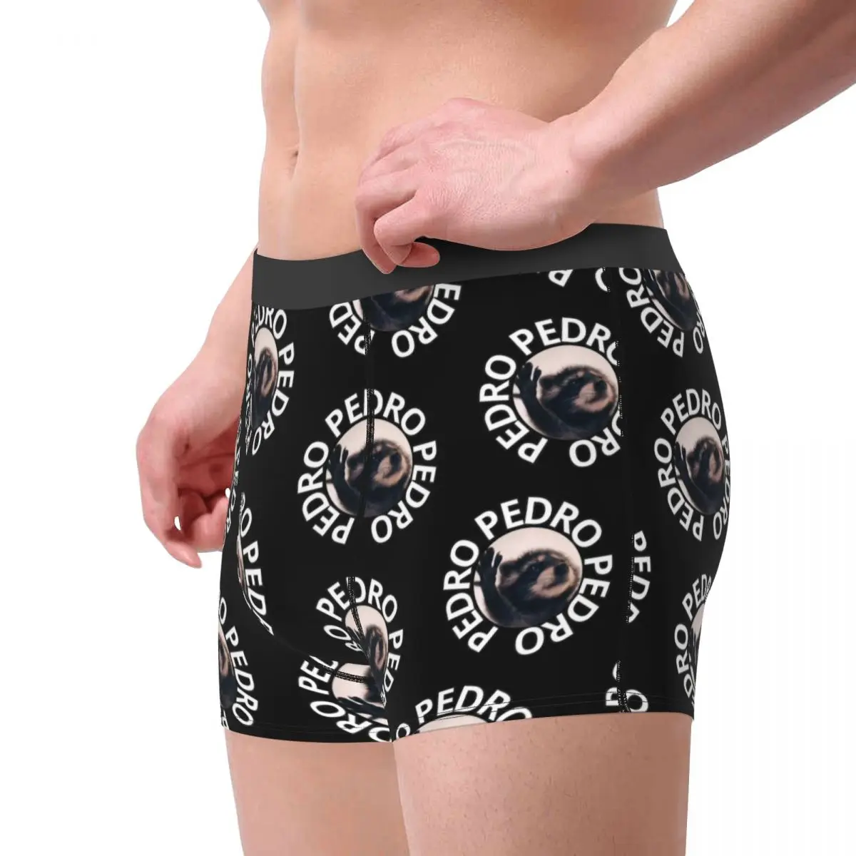 Men's Pedro Raccoon Viral Memes Boxer Briefs Shorts Panties Breathable Underwear Male Printed Plus Size Underpants