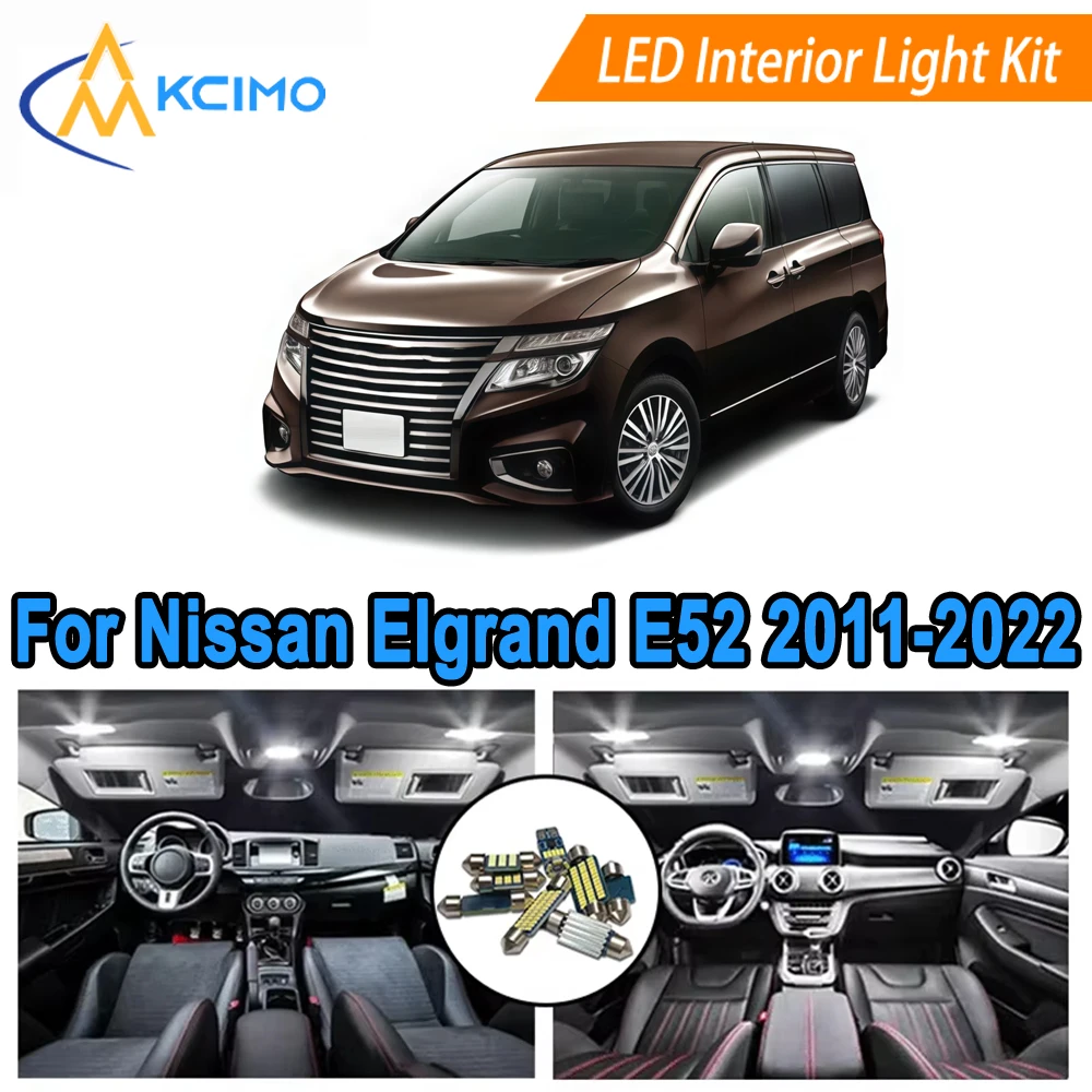 

Premium LED Interior Bulb Lights For Nissan Elgrand E52 (2011-2022) Dome Map Door Light Easy Plug & Play Installation