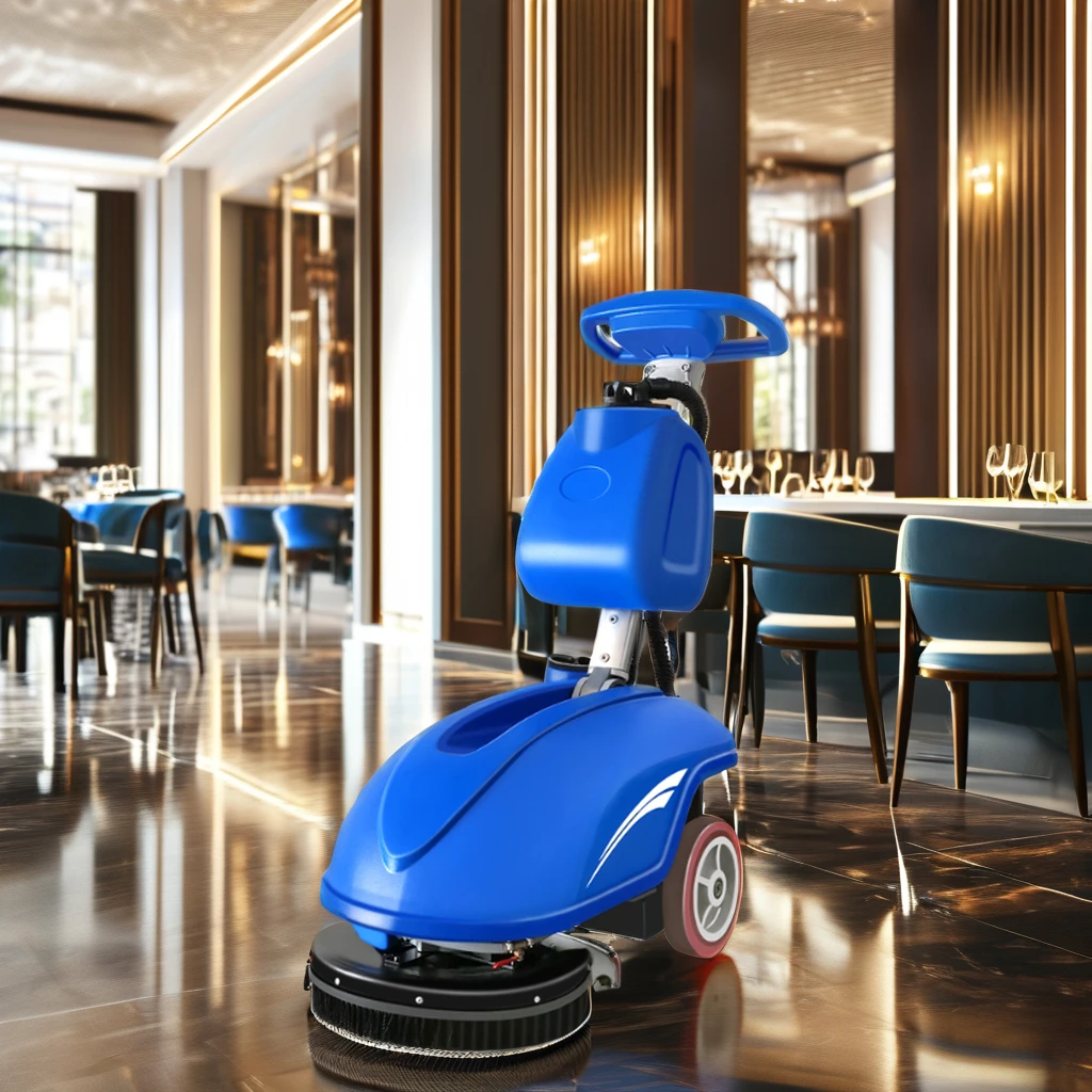 Mini Compact Automatic Floor Washer & Dryer Hand Push For Cleaning And Sweeping Floor Scrubber