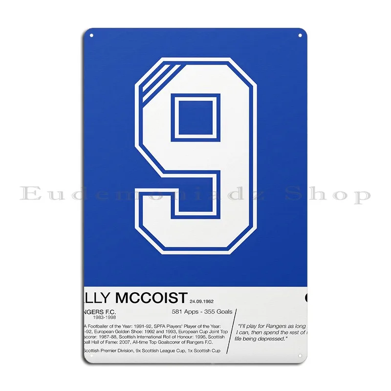 Ally Mccoist Metal Signs Wall Cave Sign Rusty Designs Plaques Tin Sign Poster