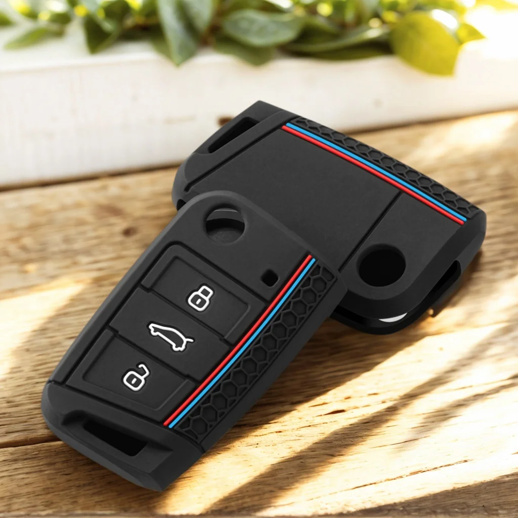 Für VW Polo Skoda Octavia A7 Kodiaq Seat Ateca Leon Golf 7 MK7 VII Tiguan Weiche Autoschlüssel Abdeckung Fall Shell Fob Halter Schutz