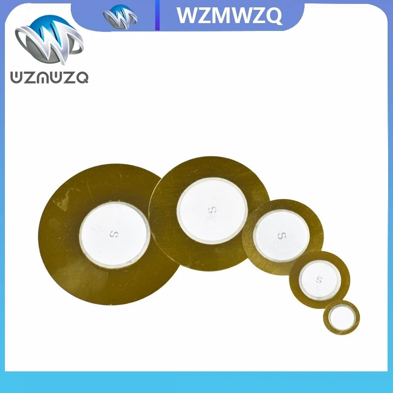10 peças elementos piezo zumbador sensor de gatilho disco de tambor alto-falante piezo de cobre 12mm 20mm 27mm 35mm 50mm piezoelétrico