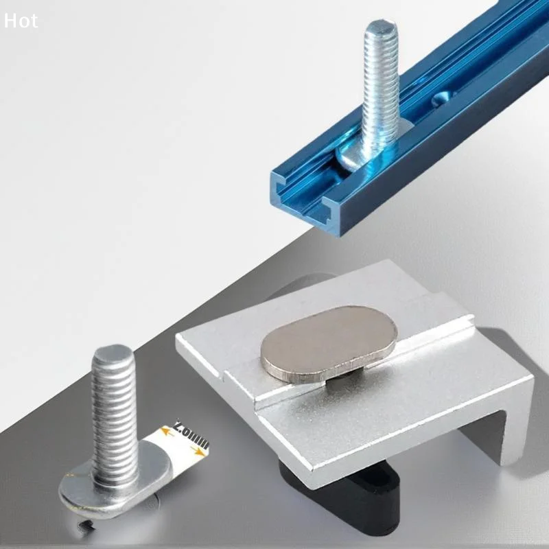 4 Buah Kit T-Track Lnline Dan Short Stop Universal Fit T Track Stop Block Untuk T-Track Woodworking Sanding Dan Routing